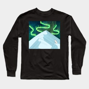 Northern Lights Polar Bear Long Sleeve T-Shirt